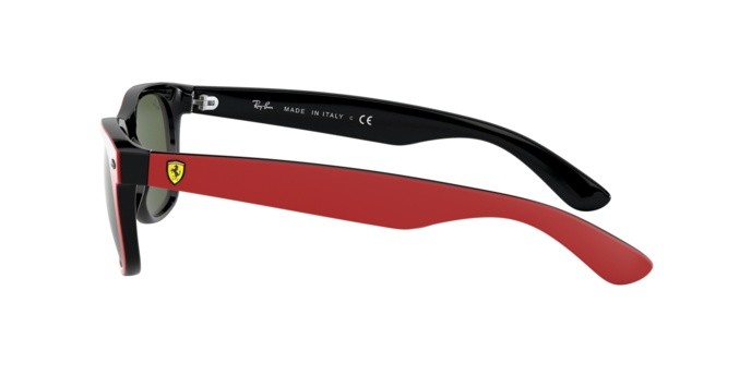 Sonnenbrillen Ray-Ban New wayfarer Scuderia Ferrari Collection RB 2132M (F63931) farbe top matte red on black form quadratisch gläser green