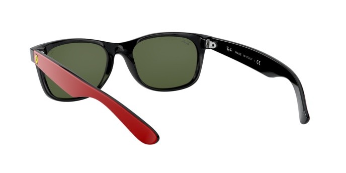 Sonnenbrillen Ray-Ban New wayfarer Scuderia Ferrari Collection RB 2132M (F63931) farbe top matte red on black form quadratisch gläser green