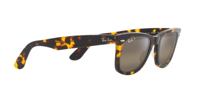 Sonnenbrillen Ray-Ban Wayfarer RB 2140 (1332G5) farbe yellow havana form quadratisch gläser polar clear gradient dark brow
