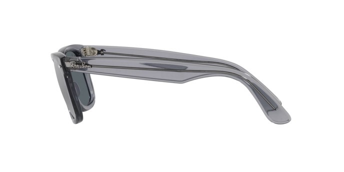 Sonnenbrillen Ray-Ban Wayfarer RB 2140 (6641R5) farbe bianco lucido form quadratisch gläser blu