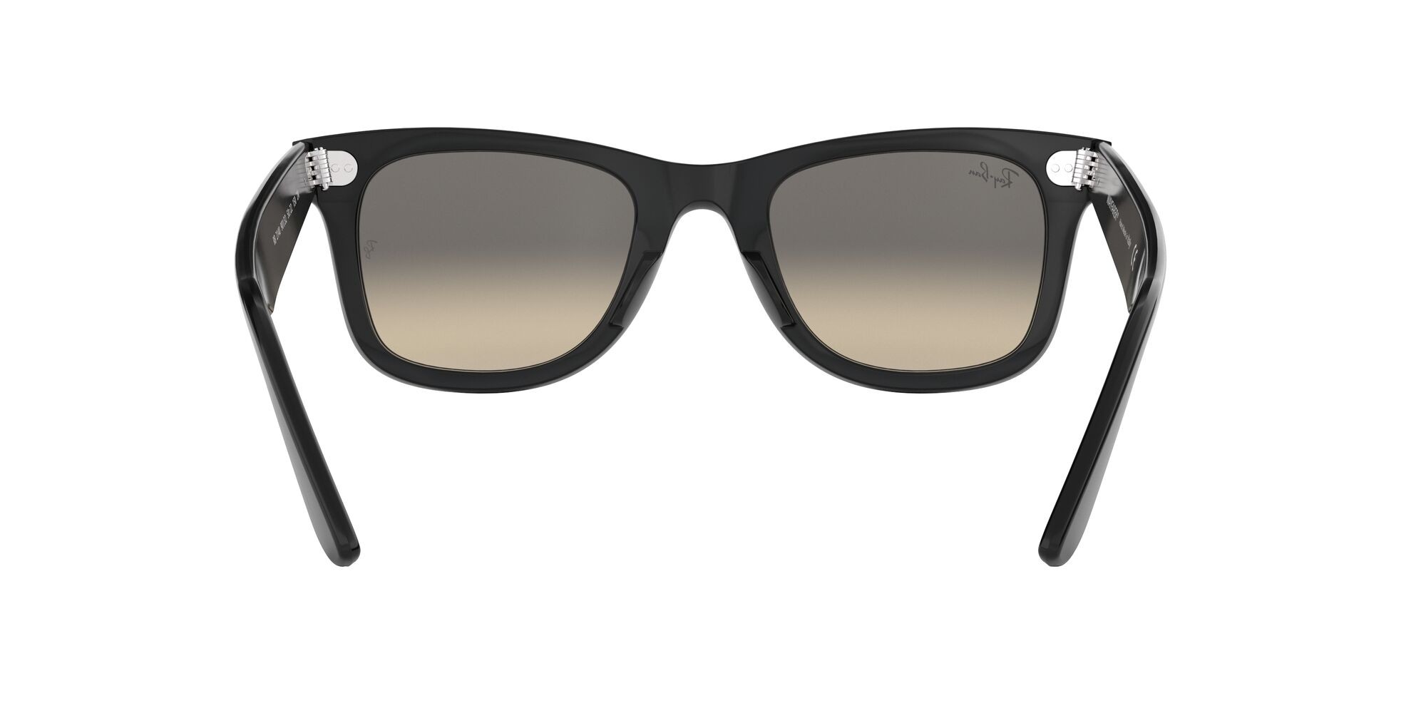 Occhiali da sole Ray-Ban Wayfarer RB 2140 (901/32) colore nero forma quadrato lenti grigio crystal sfumato