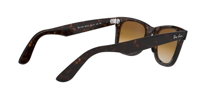 Sunglasses Ray-Ban Wayfarer Classic RB 2140 (902/51) color tortoise shape square lenses crystal brown gradient