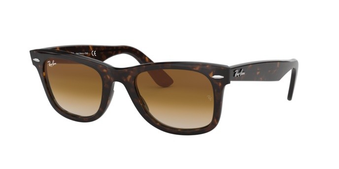 Sunglasses Ray-Ban Wayfarer Classic RB 2140 (902/51) color tortoise shape square lenses crystal brown gradient