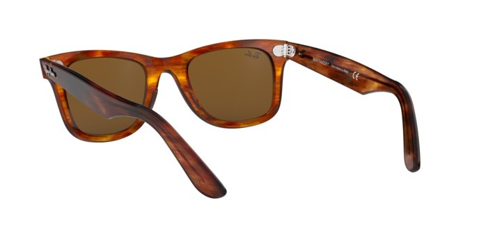 Sonnenbrillen Ray-Ban Wayfarer Classic RB 2140 (954) farbe light tortoise form quadratisch gläser crystal brown
