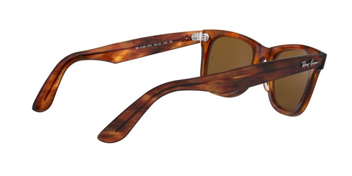 Sonnenbrillen Ray-Ban Wayfarer Classic RB 2140 (954) farbe light tortoise form quadratisch gläser crystal brown