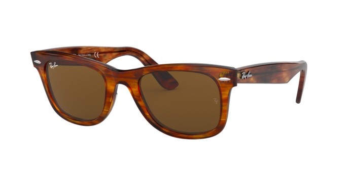 Sonnenbrillen Ray-Ban Wayfarer Classic RB 2140 (954) farbe light tortoise form quadratisch gläser crystal brown