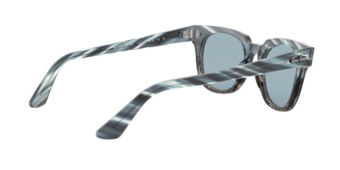 Sonnenbrillen Ray-Ban Meteor RB 2168 (125262) farbe blue gradient grey stripped form quadratisch gläser light blue