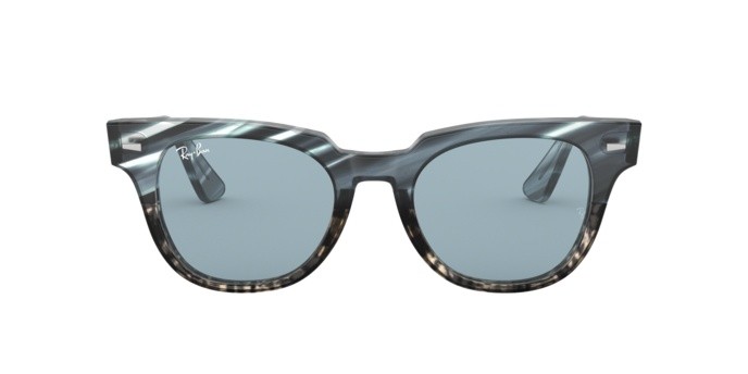 Sonnenbrillen Ray-Ban Meteor RB 2168 (125262) farbe blue gradient grey stripped form quadratisch gläser light blue