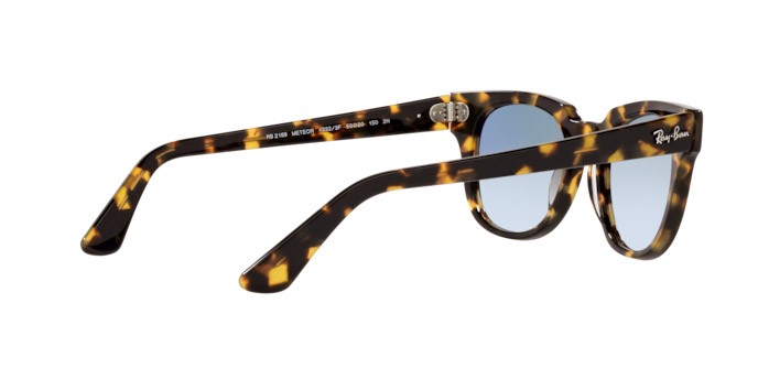 Sonnenbrillen Ray-Ban Meteor RB 2168 (13323F) farbe yellow havana form quadratisch gläser clear gradient blue
