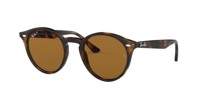 Sonnenbrillen Ray-Ban RB 2180 (710/83) farbe shiny dark havana form pantos gläser polar brown