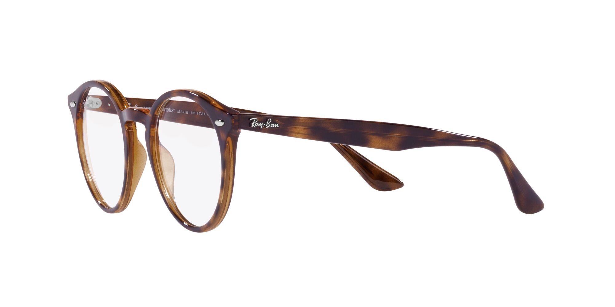 Sonnenbrillen Ray-Ban RB 2180 (710/M1) farbe havana chiaro form pantos gläser transitions® g-15 trasparente/verde