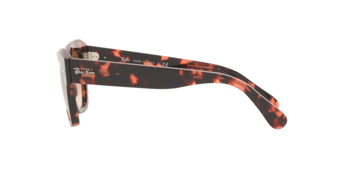 Sonnenbrillen Ray-Ban State Street RB 2186 (133451) farbe pink havana form quadratisch gläser brown gradient