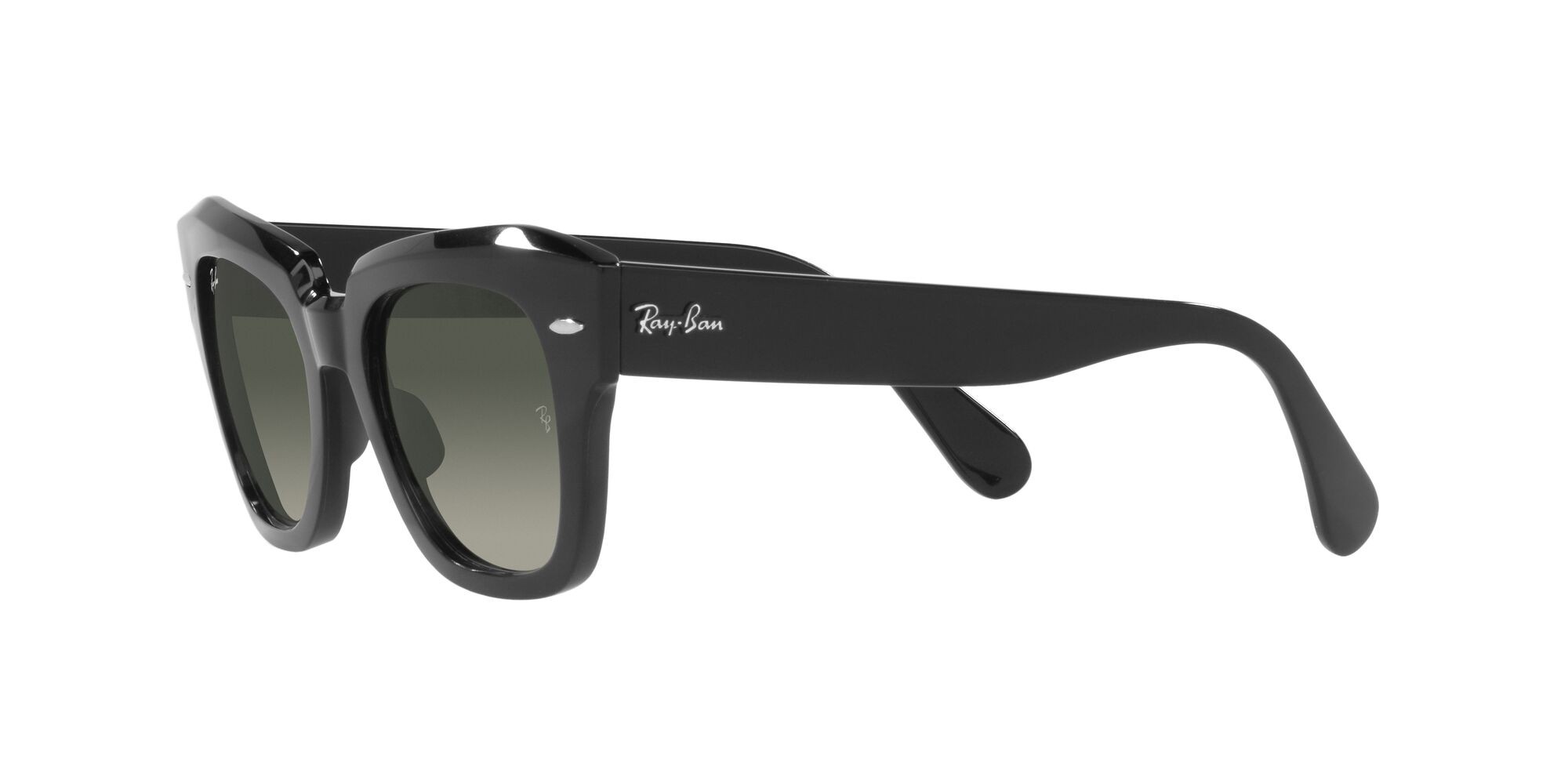 Sonnenbrillen Ray-Ban State Street RB 2186 (901/71) farbe nero form quadratisch gläser sfumato grigio