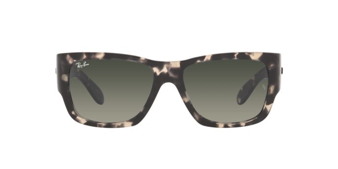 Sonnenbrillen Ray-Ban Wayfarer nomad RB 2187 (133371) farbe gray havana form quadratisch gläser grey gradient