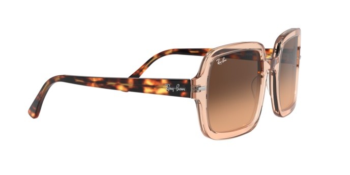 Sonnenbrillen Ray-Ban RB 2188 (130143) farbe transparent light brown form quadratisch gläser light brown gradient black