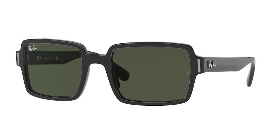 Sonnenbrillen Ray-Ban Benji RB 2189 (901/31) farbe black form rechteckig gläser g-15 green