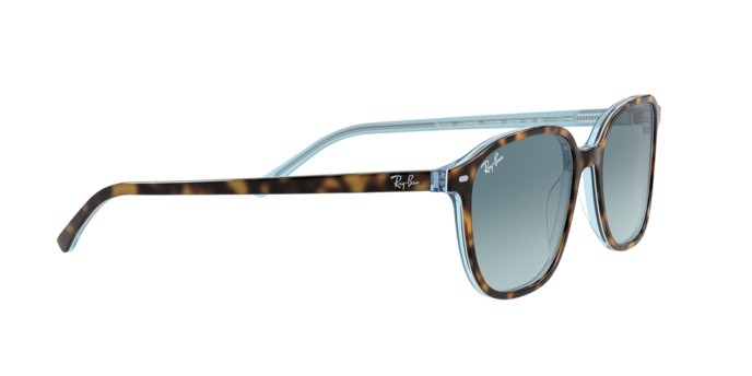 Sonnenbrillen Ray-Ban Leonard RB 2193 (13163M) farbe top havana on light blue form quadratisch gläser blue gradient grey