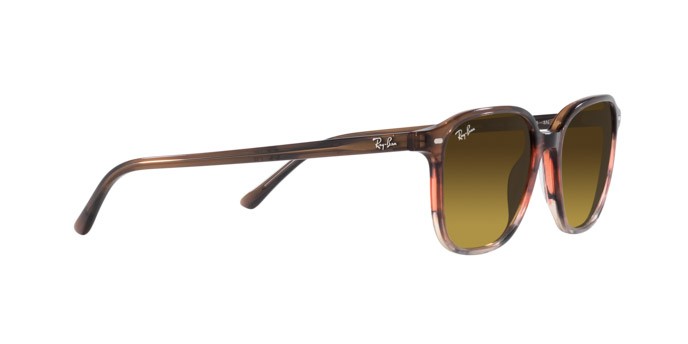 Occhiali da sole Ray-Ban Leonard RB 2193 (138085) colore rosso e marrone a strisce forma quadrato lenti marrone