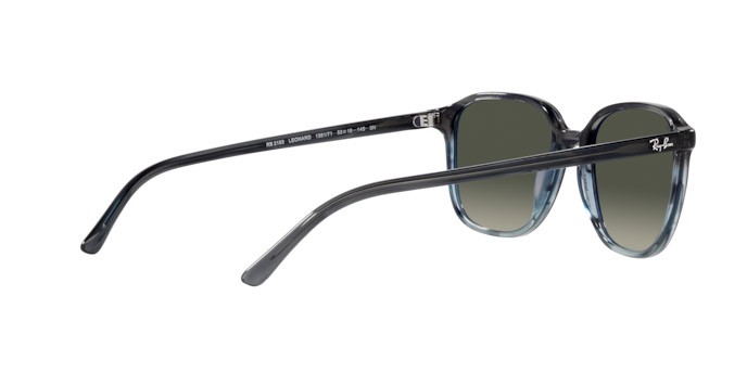 Sonnenbrillen Ray-Ban Leonard RB 2193 (138171) farbe blu e grigio a strisce form quadratisch gläser grigio