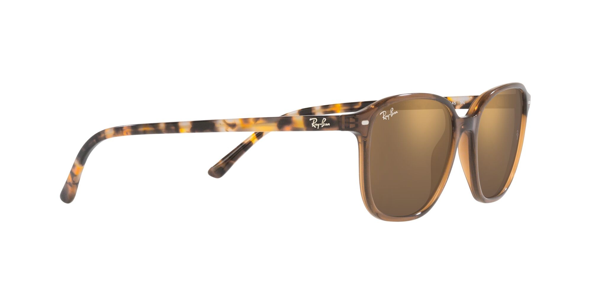 Occhiali da sole Ray-Ban Leonard RB 2193 (663693) colore marrone trasparente forma quadrato lenti marrone chiaro specchiato oro