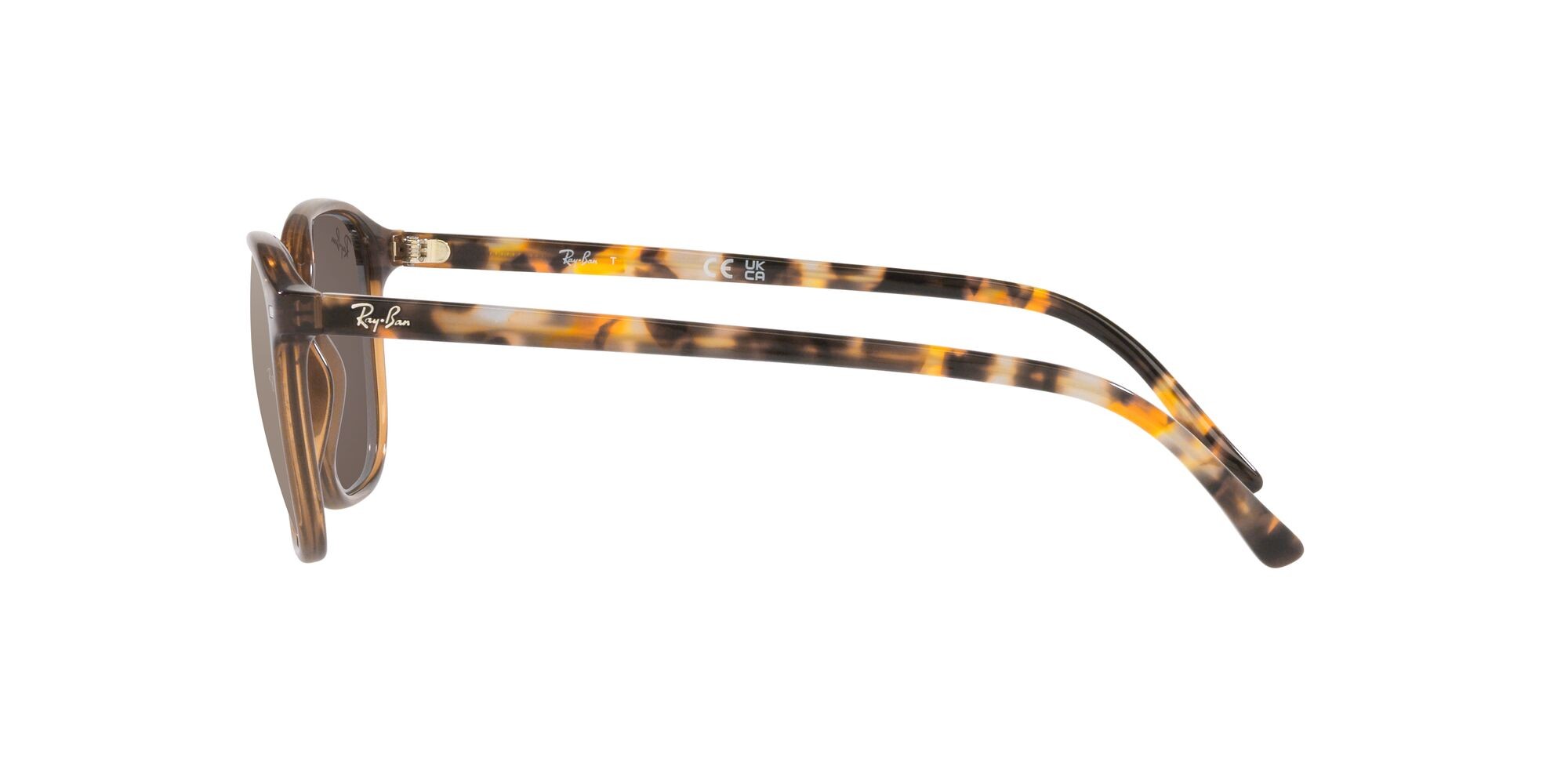 Occhiali da sole Ray-Ban Leonard RB 2193 (663693) colore marrone trasparente forma quadrato lenti marrone chiaro specchiato oro