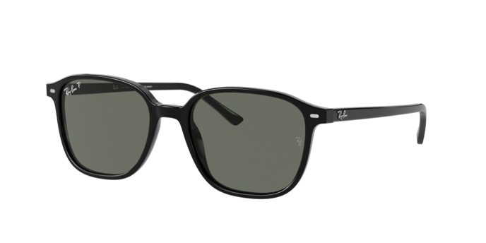 Sonnenbrillen Ray-Ban Leonard RB 2193 (901/58) farbe black form quadratisch gläser polar green