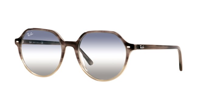 Sonnenbrillen Ray-Ban Thalia BI-Gradient RB 2195 (1327GF) farbe gradient brown havana form quadratisch gläser clear gradient blue