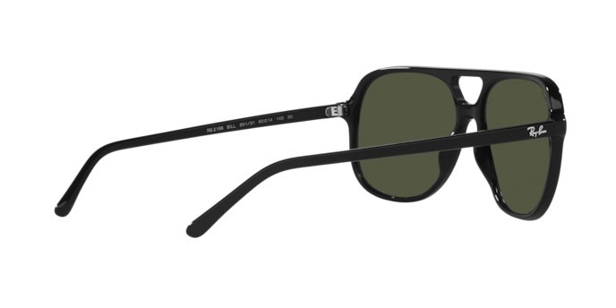 Sonnenbrillen Ray-Ban Bill RB 2198 (901/31) farbe black form quadratisch gläser green