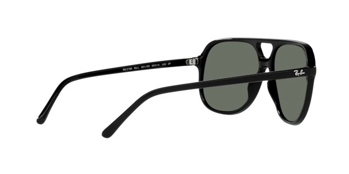 Sonnenbrillen Ray-Ban Bill RB 2198 (901/58) farbe black form quadratisch gläser polar green