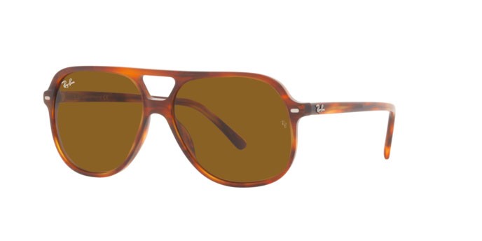 Sonnenbrillen Ray-Ban Bill RB 2198 (954/33) farbe striped havana form quadratisch gläser brown