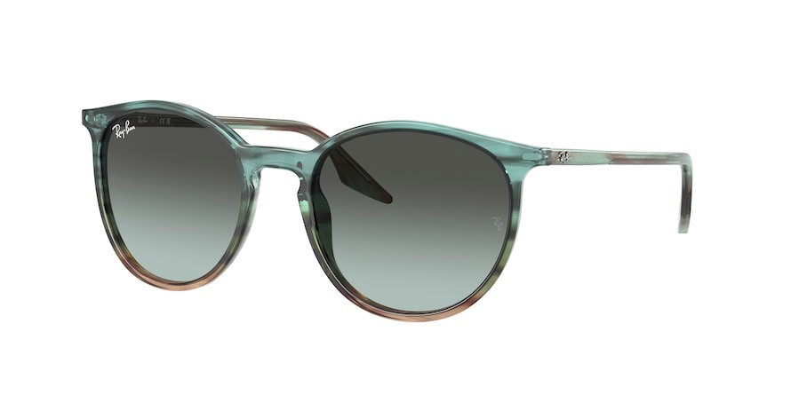Sonnenbrillen Ray-Ban RB 2204 (1394GK) farbe verde e blu a strisce form pantos gläser blu vintage