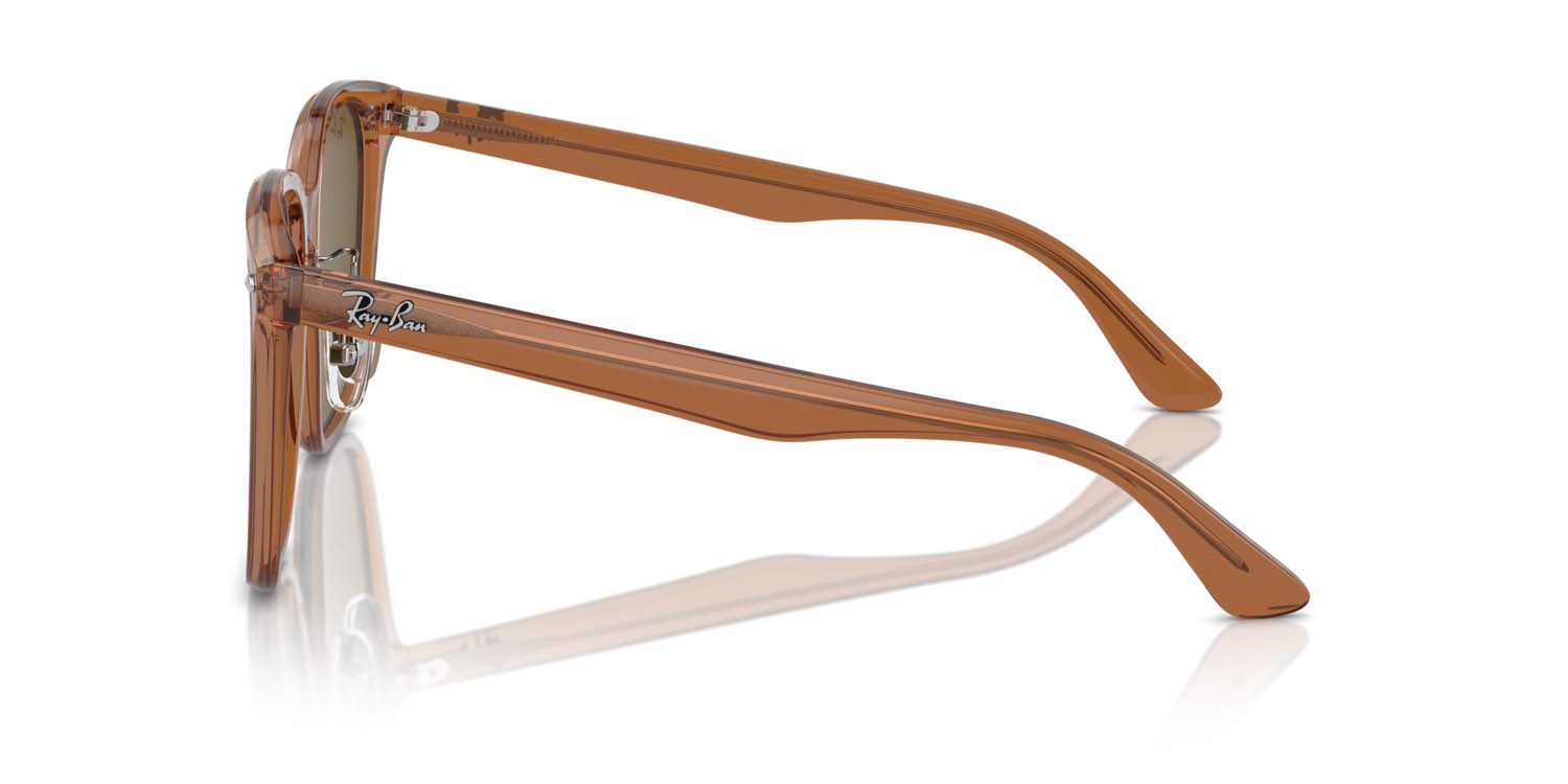 Sonnenbrillen Ray-Ban RB 2206D (663673) farbe marrone trasparente form quadratisch gläser marrone scuro