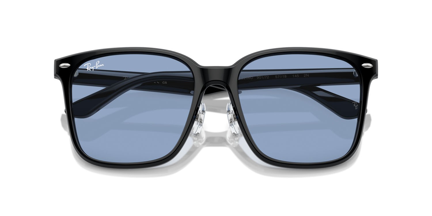 Sonnenbrillen Ray-Ban RB 2206D (901/72) farbe nero form quadratisch gläser azzurro