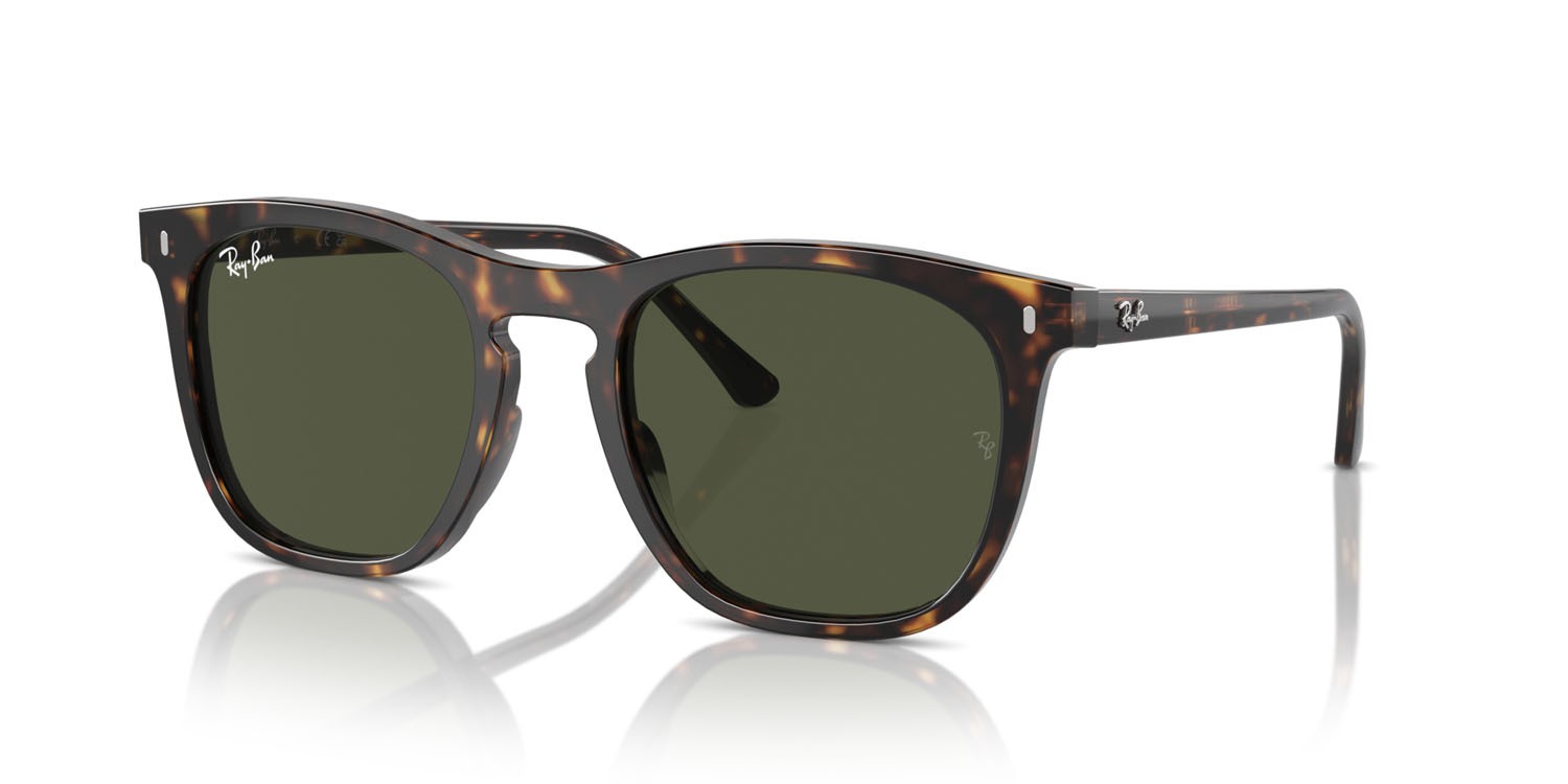 Sonnenbrillen Ray-Ban RB 2210 (902/31) farbe havana form quadratisch gläser verde