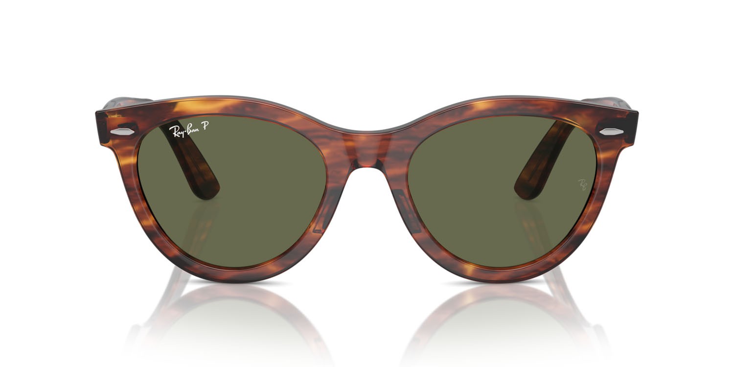 Sonnenbrillen Ray-Ban Wayfarer Way RB 2241 (954/58) farbe striato havana form rund gläser verde