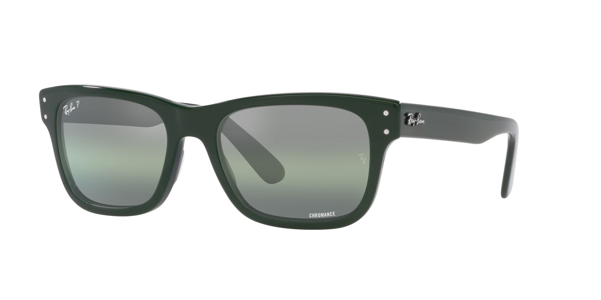 Sonnenbrillen Ray-Ban Mr Burbank RB 2283 (6659G4) farbe verde form rechteckig gläser silver/green mirror chromance