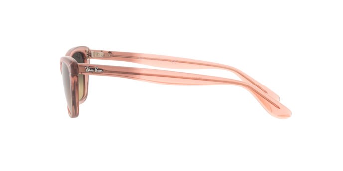Sonnenbrillen Ray-Ban Lady burbank RB 2299 (1344BG) farbe transparent pink form cat-eye gläser brown vintage