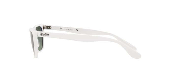 Sonnenbrillen Ray-Ban Lady burbank RB 2299 (975/BH) farbe white form cat-eye gläser green vintage