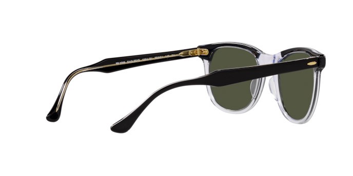 Sonnenbrillen Ray-Ban Eagle Eye RB 2398 (129431) farbe nero su trasparente form quadratisch gläser verde