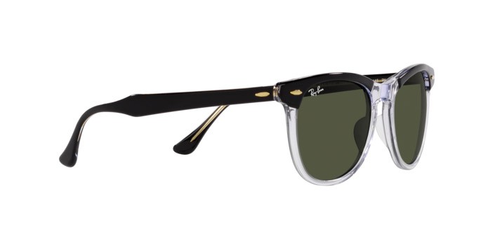 Sonnenbrillen Ray-Ban Eagle Eye RB 2398 (129431) farbe nero su trasparente form quadratisch gläser verde