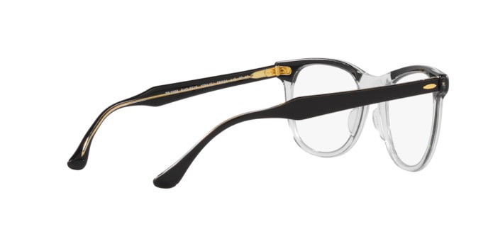 Sonnenbrillen Ray-Ban Eagle Eye RB 2398 (1294GJ) farbe nero su trasparente form quadratisch gläser trasparente/verde
