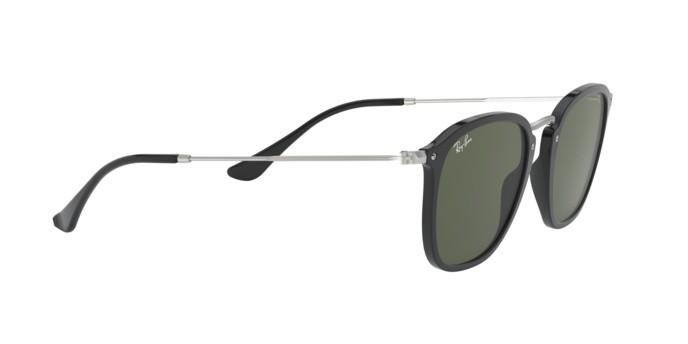 Sonnenbrillen Ray-Ban RB 2448N (901) farbe black form quadratisch gläser green