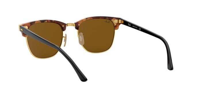 Sonnenbrillen Ray-Ban Clubmaster RB 3016 (1160) farbe spotted brown havana form browline gläser brown