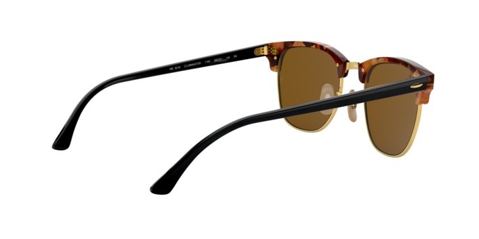 Sonnenbrillen Ray-Ban Clubmaster RB 3016 (1160) farbe spotted brown havana form browline gläser brown