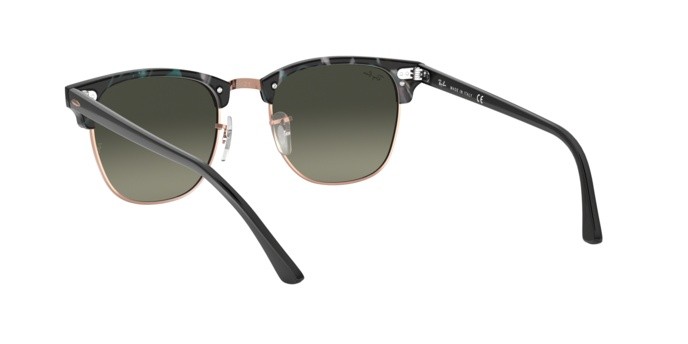 Occhiali da sole Ray-Ban Clubmaster RB 3016 (125571) colore spotted grey/green forma quadrato lenti grey gradient dark