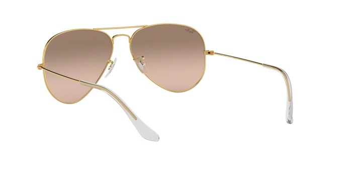 Sonnenbrillen Ray-Ban Aviator Gradient RB 3025 (001/3E)   farbe gold form aviator gläser crys.brown-pink silver mirror