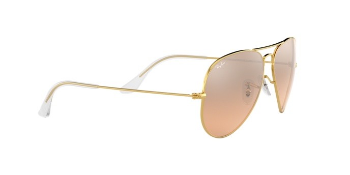 Sonnenbrillen Ray-Ban Aviator Gradient RB 3025 (001/3E)   farbe gold form aviator gläser crys.brown-pink silver mirror