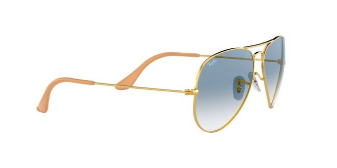 Sonnenbrillen Ray-Ban Aviator Gradient RB 3025 (001/3F)  farbe gold form aviator gläser crystal gradient light blue