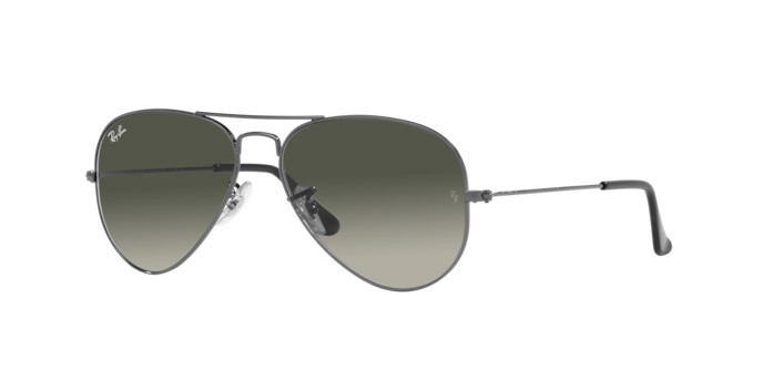 Sonnenbrillen Ray-Ban Aviator RB 3025 (004/71) farbe gunmetal form aviator gläser grigio