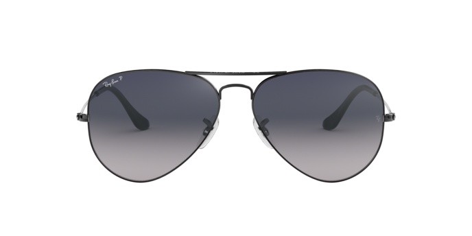 Sonnenbrillen Ray-Ban Aviator Gradient RB 3025 (004/78)  farbe gunmetal form aviator gläser crystal polar blue grad.grey